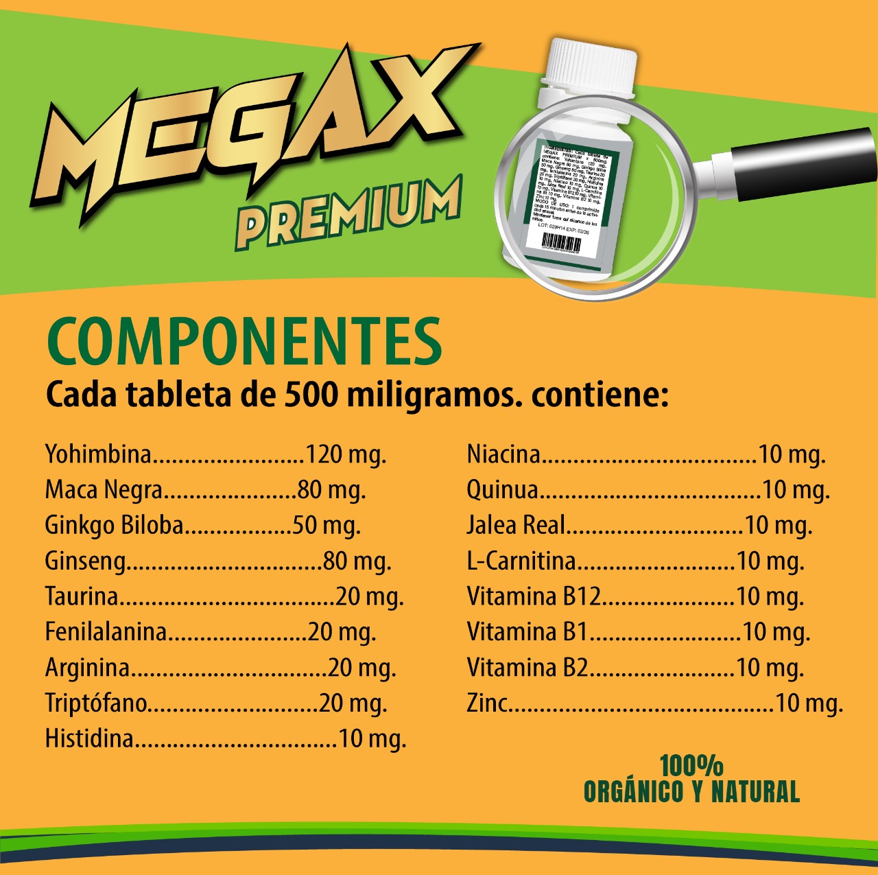 componentes megax premium